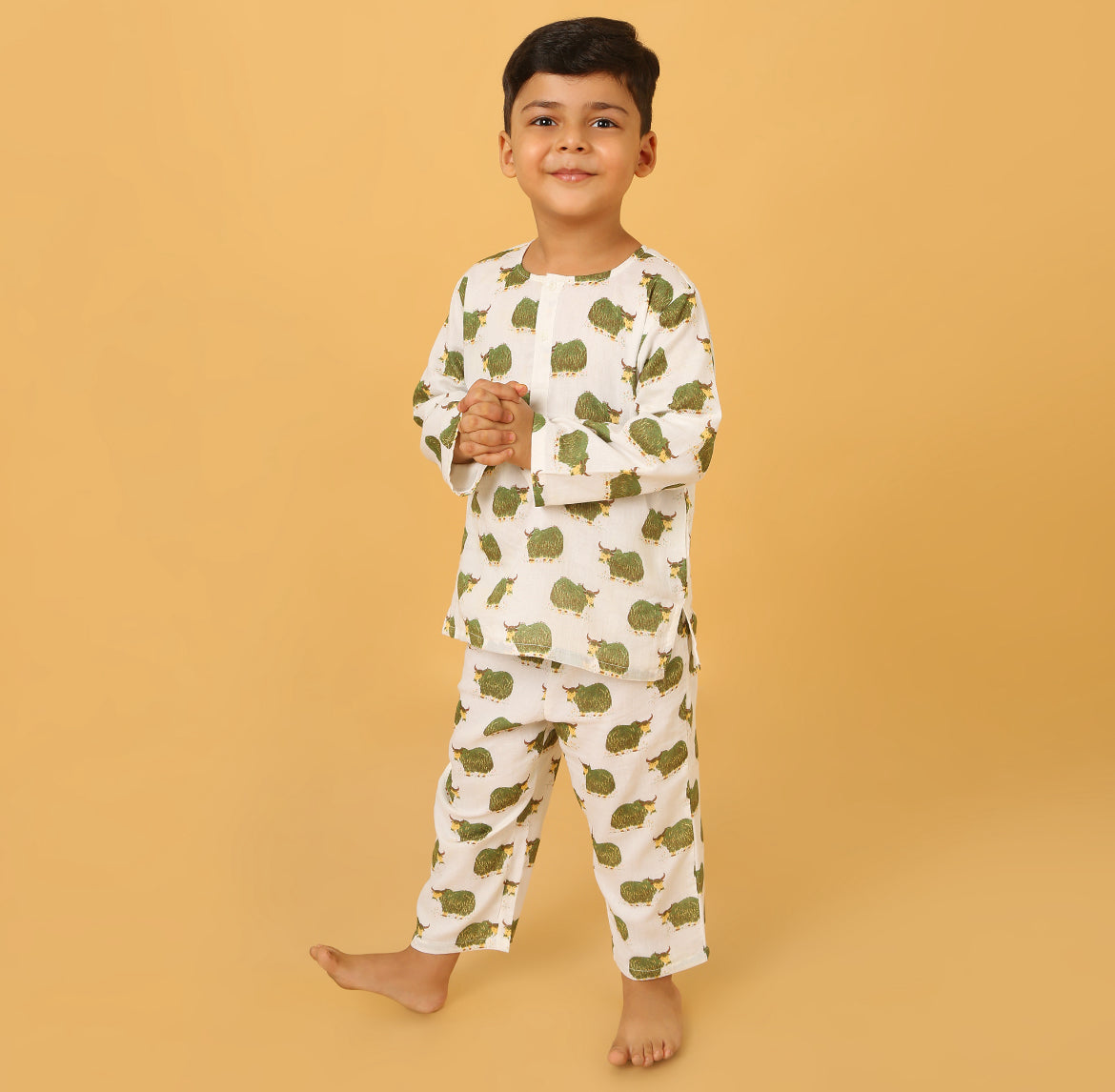 Green Grazing Yak Kurta Pyjama SS 24