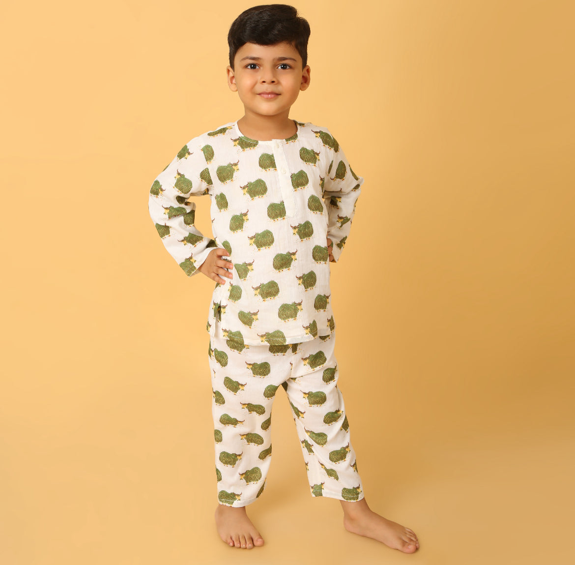 Green Grazing Yak Kurta Pyjama SS 24