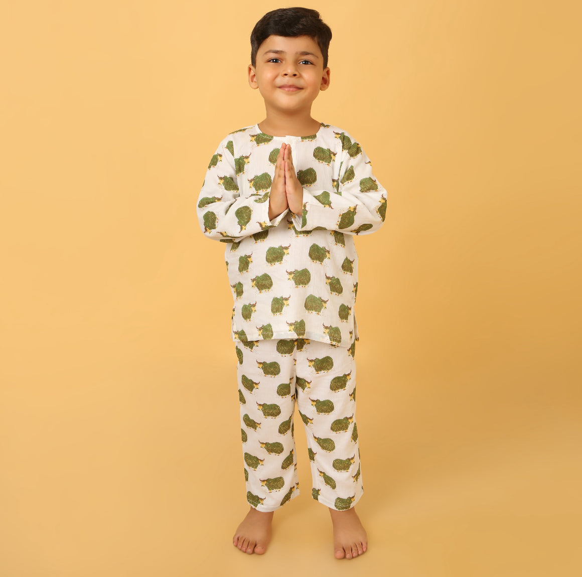 Green Grazing Yak Kurta Pyjama SS 24