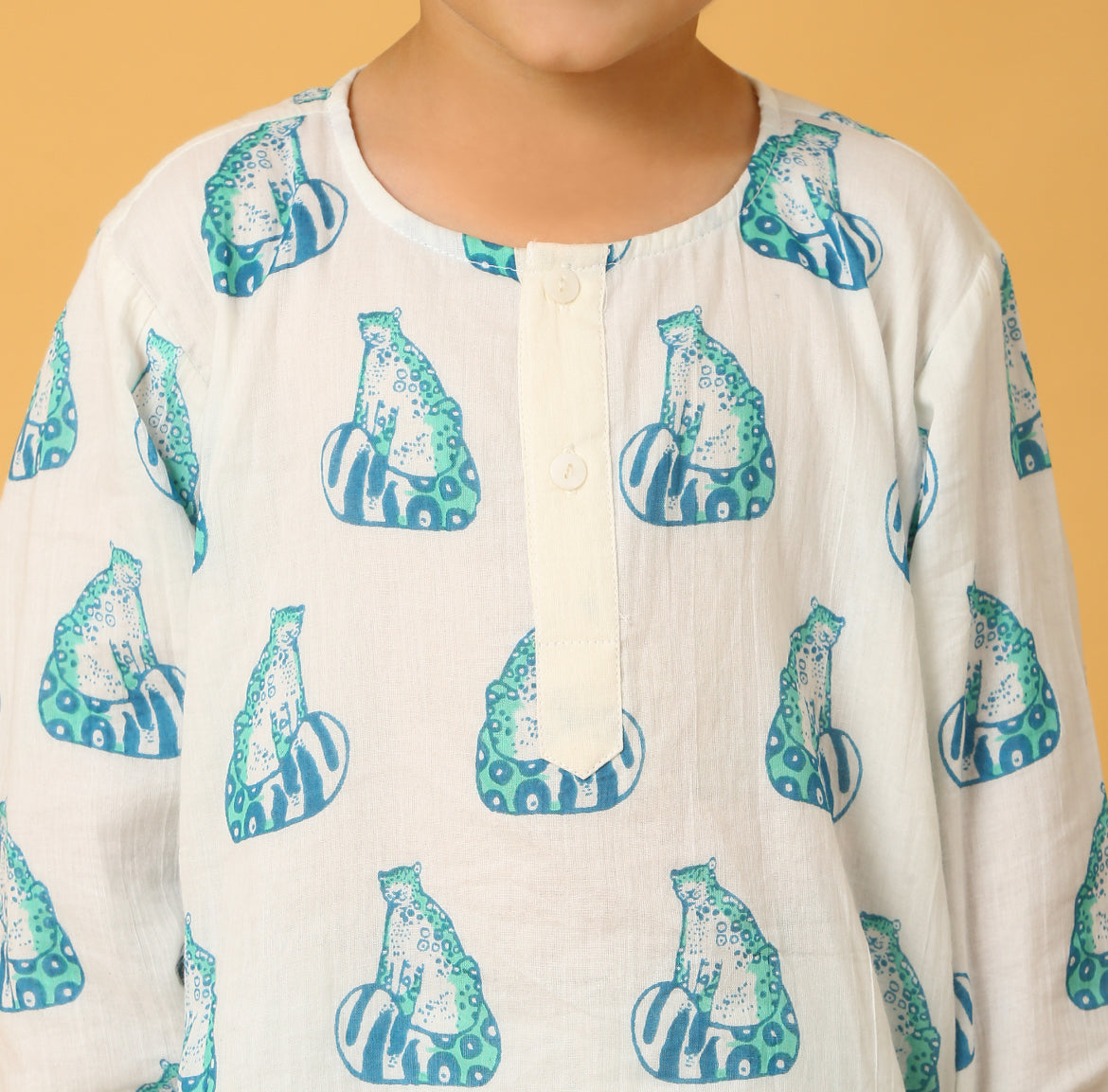 Snow Leopard Kurta Pyjama SS 24