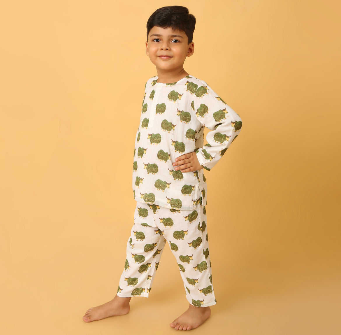 Green Grazing Yak Kurta Pyjama SS 24