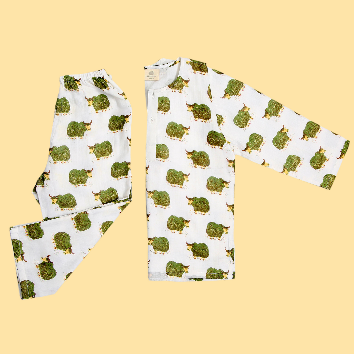 Green Grazing Yak Kurta Pyjama SS 24