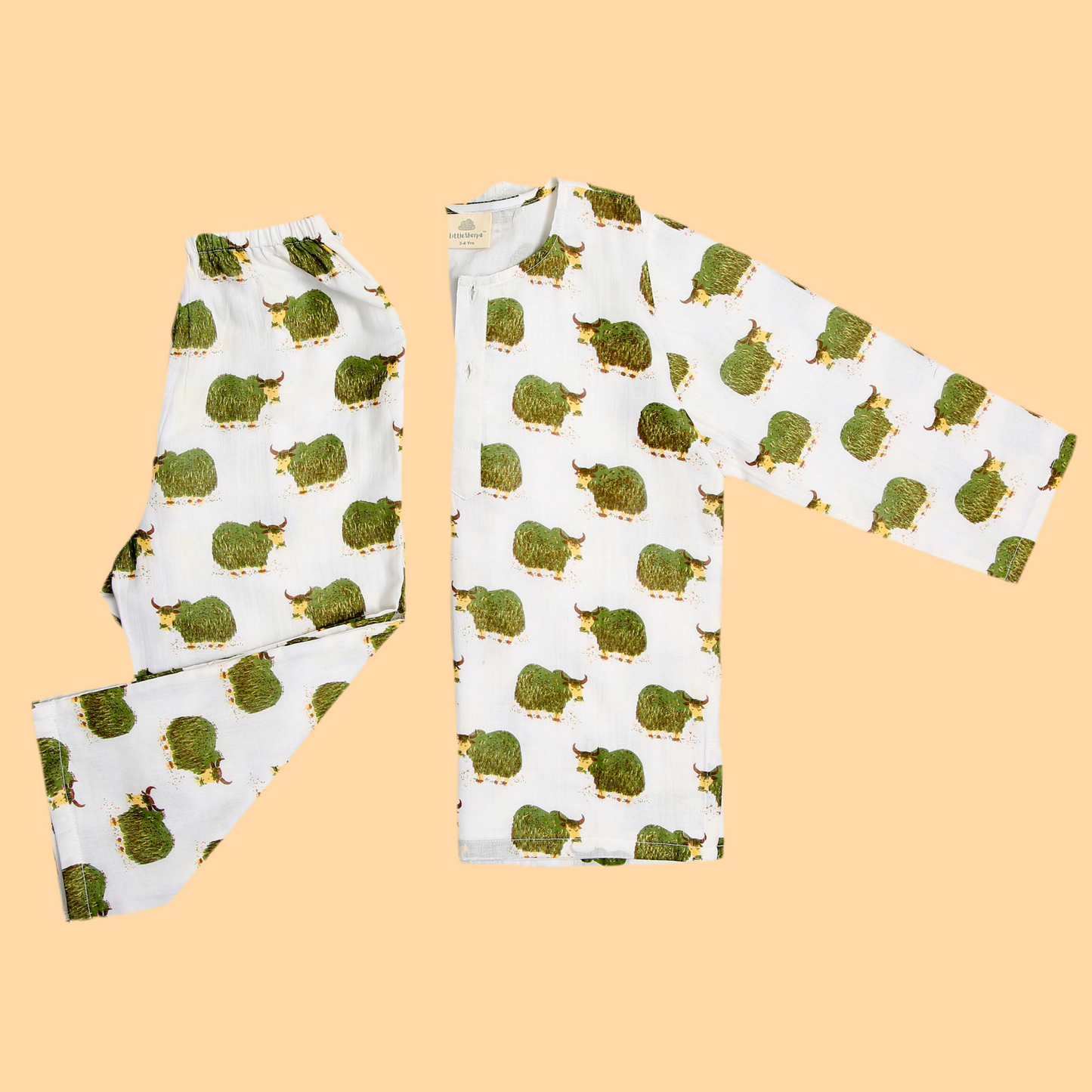 Green Grazing Yak Kurta Pyjama SS 24