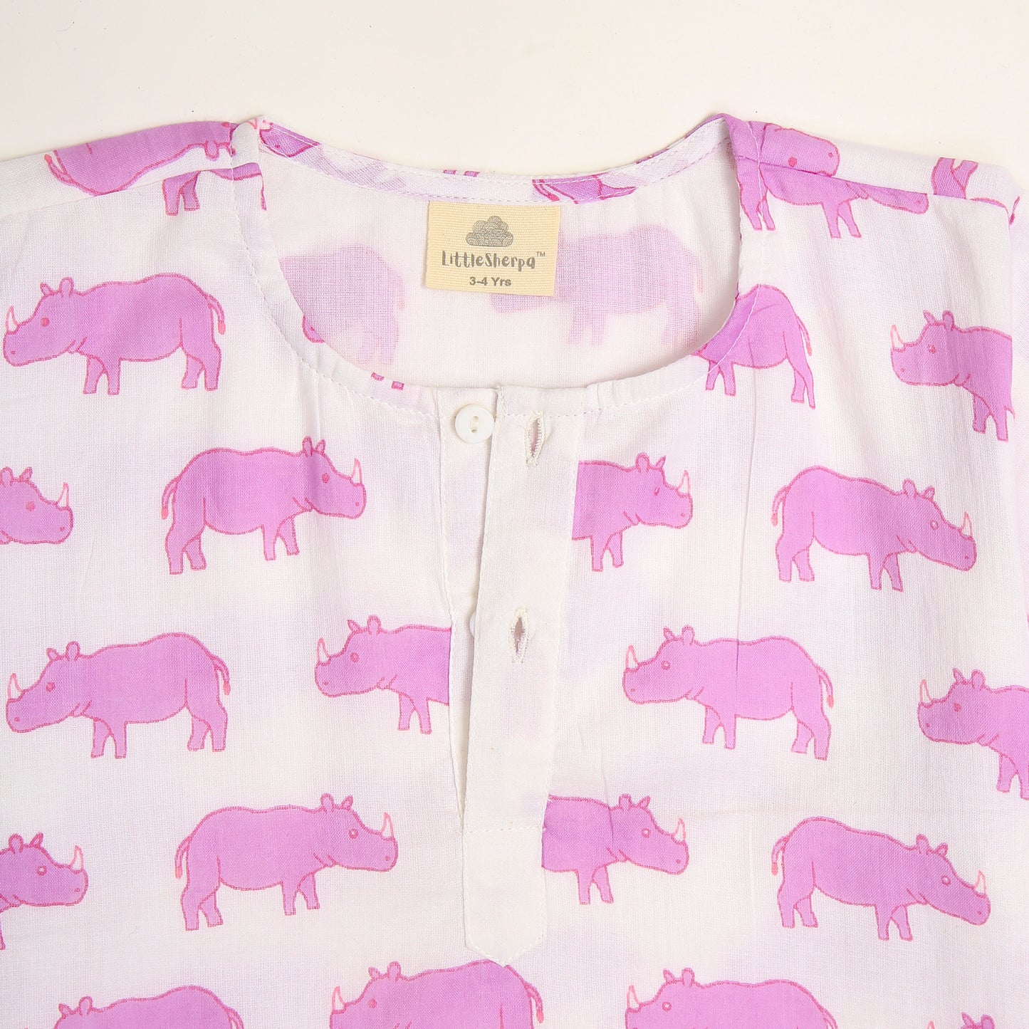 Purple Chitwan Rhino Kurta Pyjama SS 24