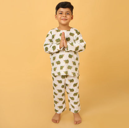 Green Grazing Yak Kurta Pyjama SS 24