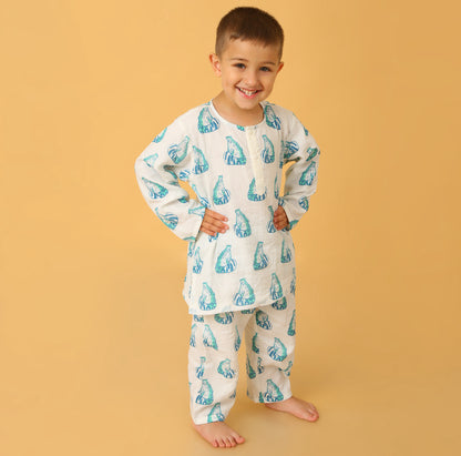Snow Leopard Kurta Pyjama SS 24