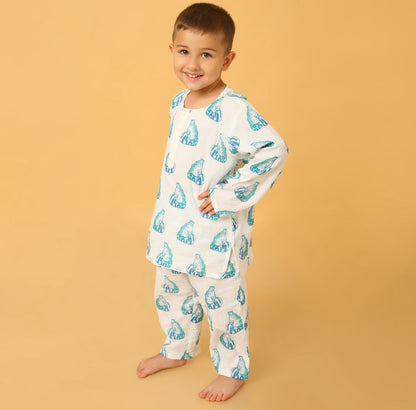 Snow Leopard Kurta Pyjama SS 24