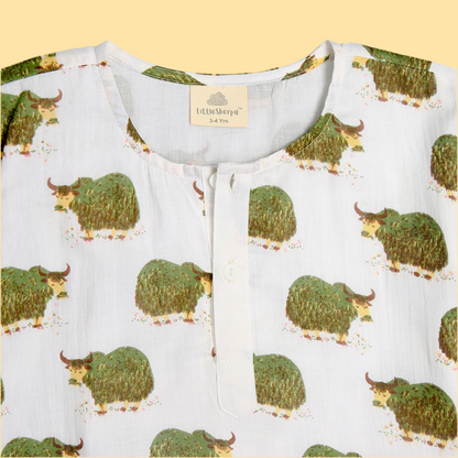 Green Grazing Yak Kurta Pyjama SS 24