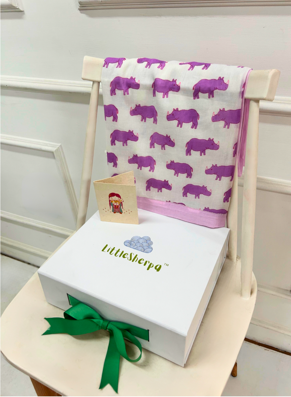 Purple Chitwan Rhino Kurta Pyjama SS 24